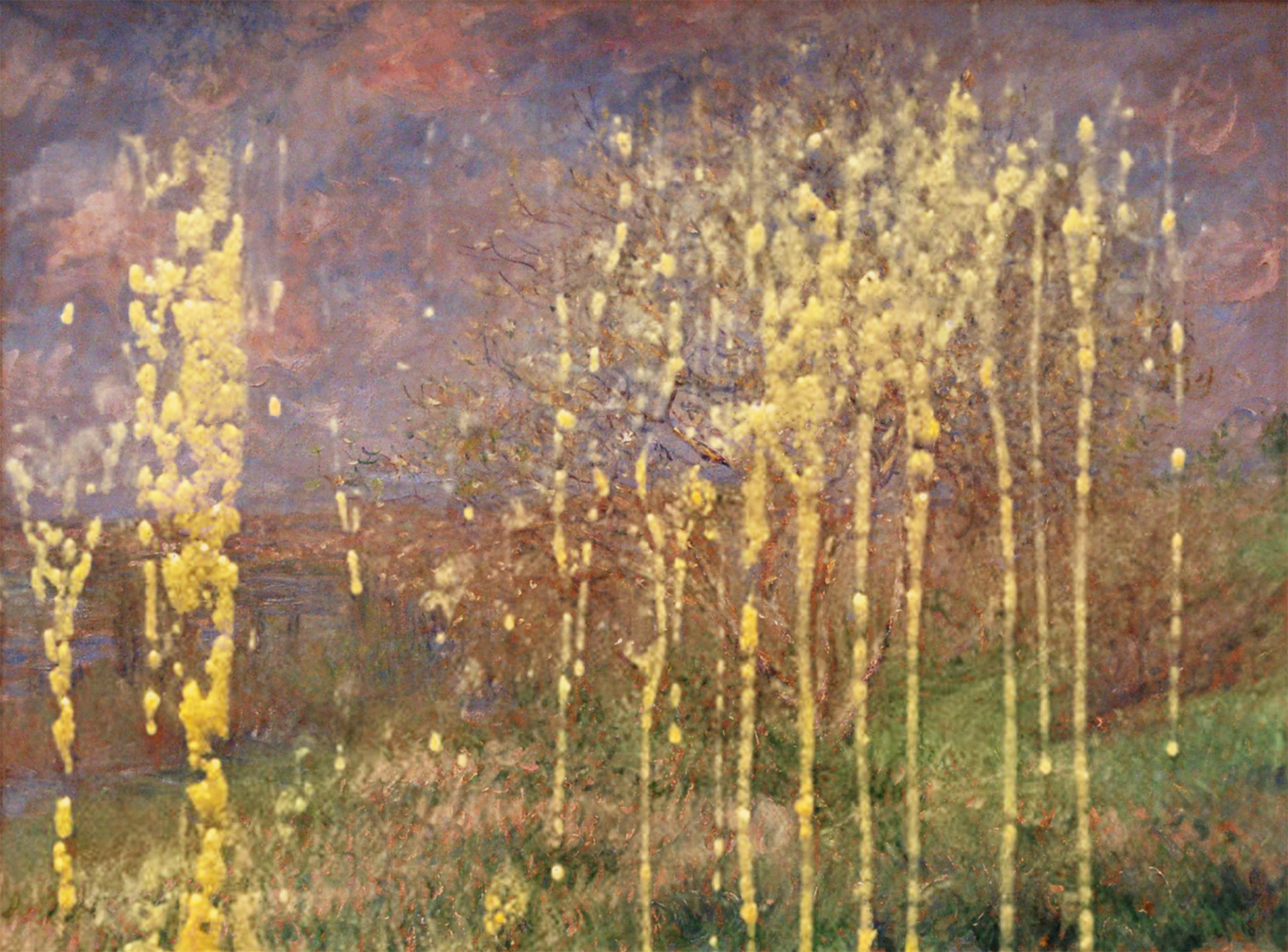 Tomato soup on Claude Monet's Le Printemps