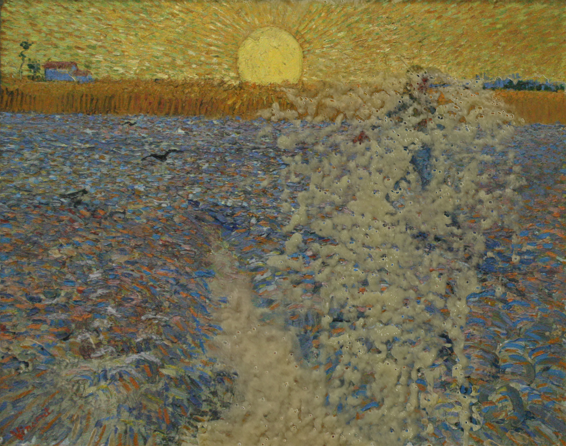 Pea soup on Van Gogh's The Sower